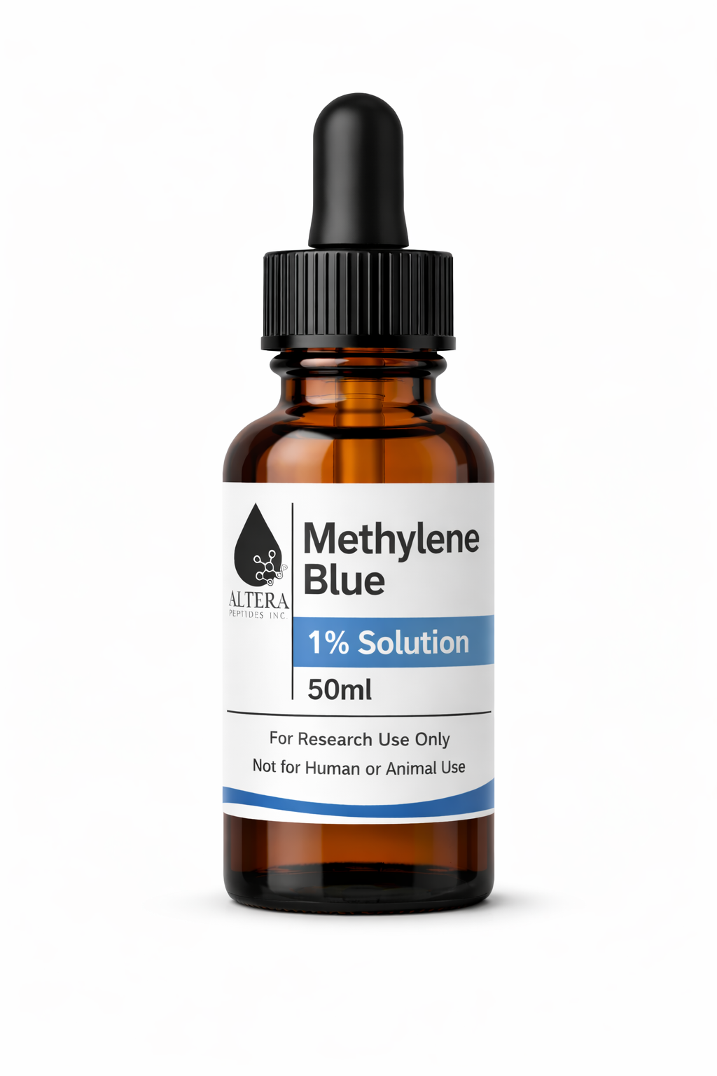 Methylene Blue 1 percent aqueous research solution bottle